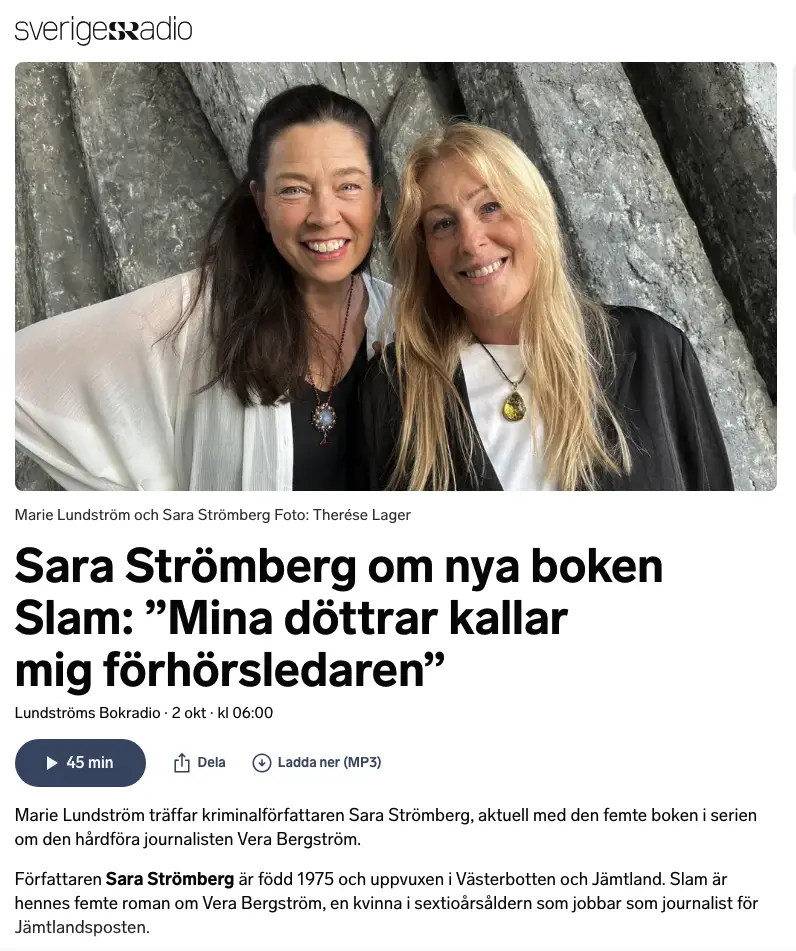 Sara Strömberg i Lundströms Bokradio